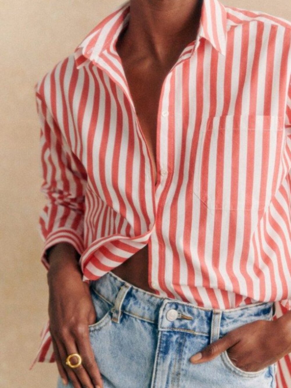 J Crew Striped Button Up Shirt